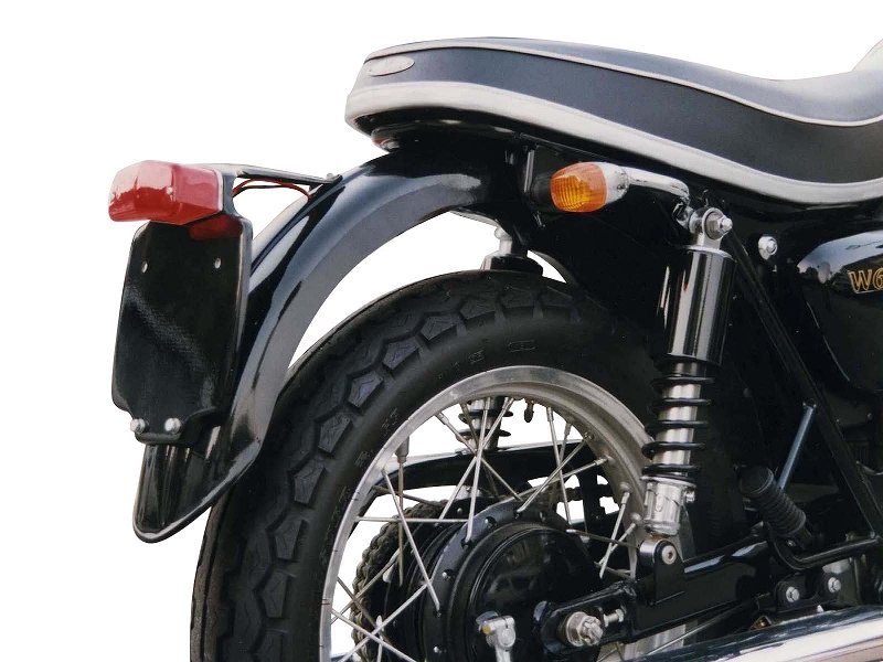 カワサキ W400（06〜09年） DESIGN（シックデザイン） バイク用品・パーツのゼロカスタム - 通販 - PayPayモール  ラウンドSテール付き クラシックフェンダー リア キャンディライムグリーン CHIC のテールラ